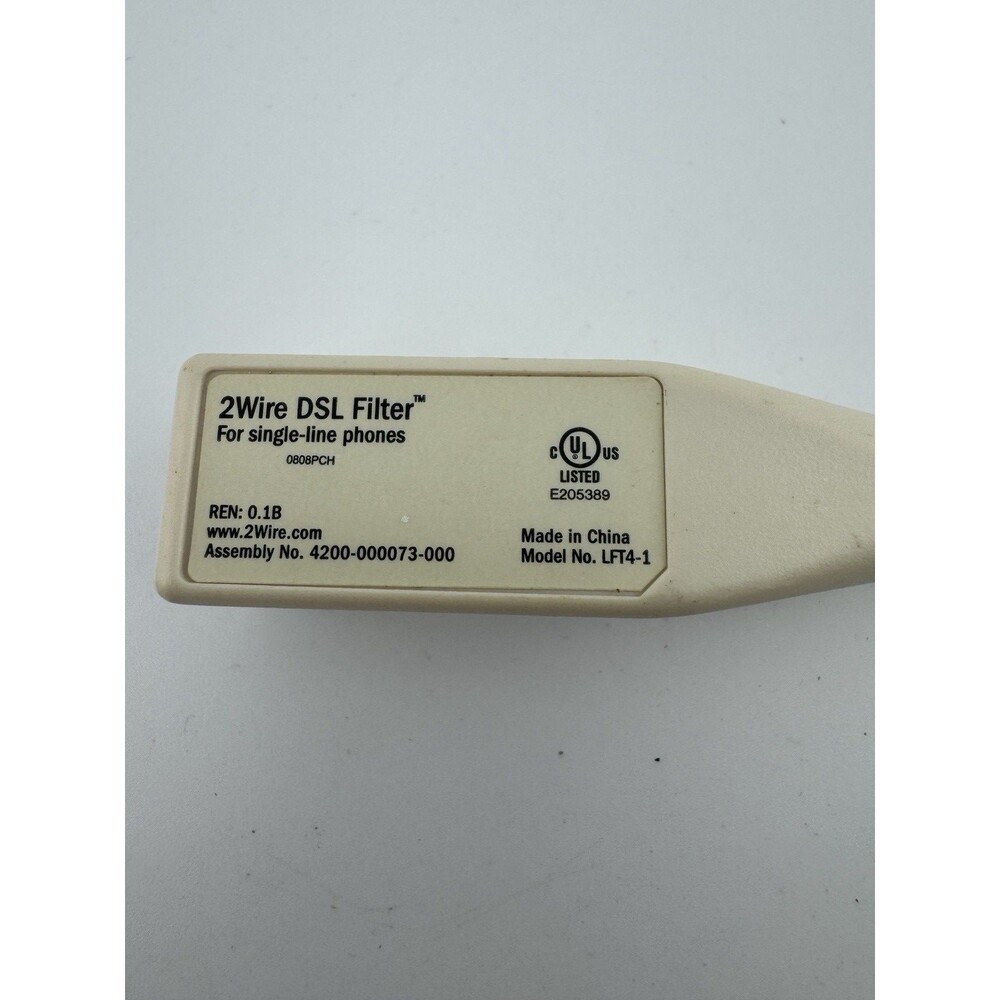 OEM 2Wire DSL Filter For Single Line Phones Model LFT4-1 Assembly 4200-000073-00